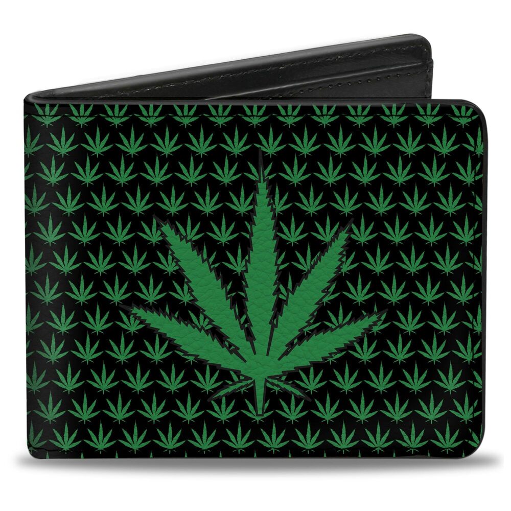 3628 Bifold Wallet Weed, 4.0" x 3.5"